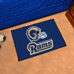 Fanmats, Llc FanMats Los Angeles Rams Helmet Starter Rug 1/4" Thick 1.5' x 2.5'