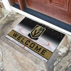 Fanmats NHL Vegas Golden Knights Rubber Door Mat 18in. x 30in. -Rugs&Mats Official Shop Grainger F0024557
