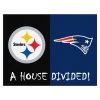 Fanmats Steelers-Patriots House Divided Rug -Rugs&Mats Official Shop Grainger G5662918