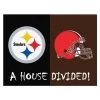 Fanmats Steelers-Browns House Divided Rug