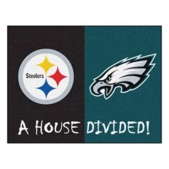 Fanmats Steelers-Eagles House Divided Rug
