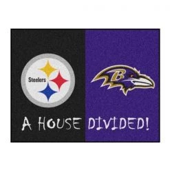 Fanmats Steelers-Ravens House Divided Rug
