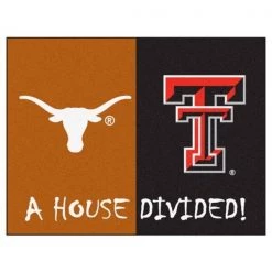 Fanmats Texas-Texas Tech House Divided Rug