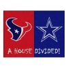 Fanmats Texans-Cowboys House Divided Rug