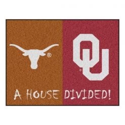 Fanmats Texas-Oklahoma House Divided Rug