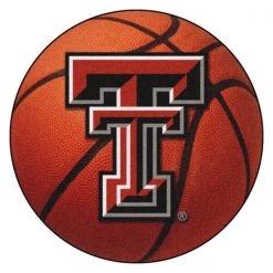 Fanmats Texas Tech Basketball Mat, 27" dia.