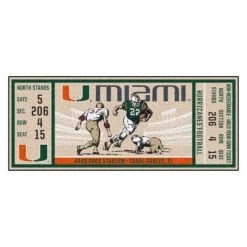 Fanmats University of Miami Ticket Runner