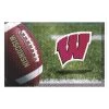 Fanmats Wisconsin Scraper Mat, 19"x30", Ball -Rugs&Mats Official Shop Grainger G5677213