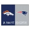 Fanmats Broncos / Patriots House Divided Rug -Rugs&Mats Official Shop Grainger G5686042