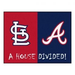 Fanmats Cardinals - Braves Divided Rug