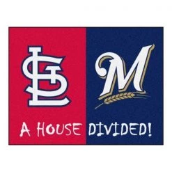 Fanmats Cardinals - Brewers Divided Rug