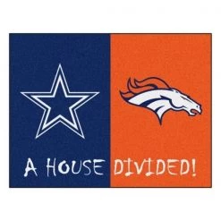 Fanmats Cowboys - Broncos House Divided Rug
