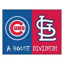 Fanmats Cubs - Cardinals House Divided Rug