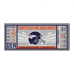 Fanmats Denver Broncos Ticket Runner 30"x72"