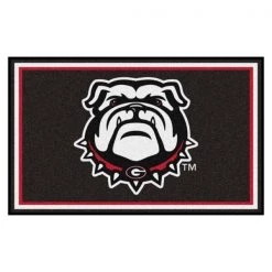 Fanmats Georgia Black New Bulldog 4x6 Rug