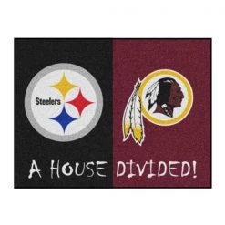 Fanmats House Divided Steelers/Redskins Rug