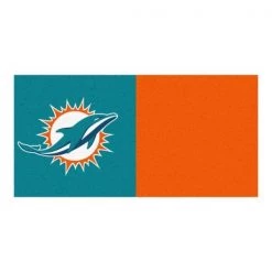 Fanmats Miami Dolphins 18"x18" Carpet Tiles, PK20