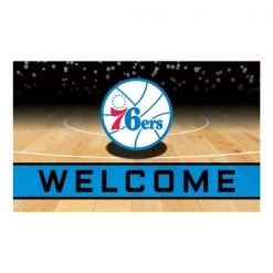 Fanmats Philadelphia 76ers Door Mat, Crumb Rubber