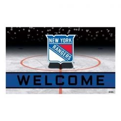 Fanmats New York Rangers Door Mat, Crumb Rubber