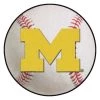 Fanmats Michigan Baseball Mat, 27" dia. -Rugs&Mats Official Shop Grainger G5744389