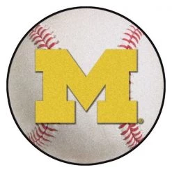 Fanmats Michigan Baseball Mat, 27" dia.