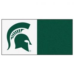 Fanmats Michigan State, 18"x18" Carpet Tiles, PK20