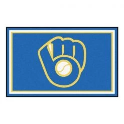 Fanmats Milwaukee Brewers Glove, 4 ft.x6 ft. Rug