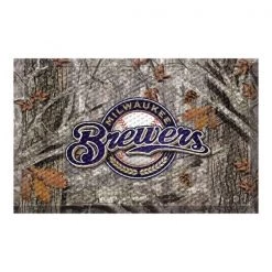 Fanmats Milwaukee Brewers Scraper Mat, Camo