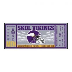 Fanmats Minnesota Vikings Ticket Runner, 30"x72"