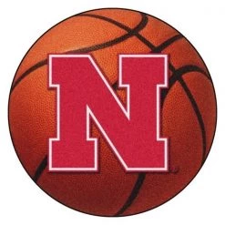 Fanmats Nebraska Basketball Mat, 27" dia.