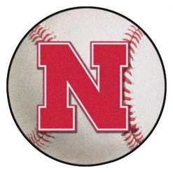 Fanmats Nebraska Baseball Mat, 27" dia.