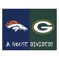 Fanmats NFL Broncos-Packers House Divided Rug