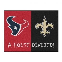 Fanmats NFL- Texans-Saints House Divided Rug
