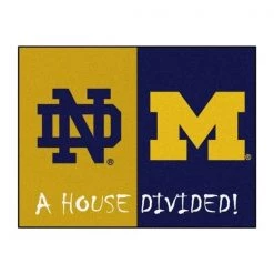 Fanmats Notre Dame-Michigan House Divided Rug