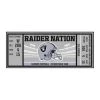 Fanmats Oakland Raiders Ticket Runner, 30"x72" -Rugs&Mats Official Shop Grainger G5756970