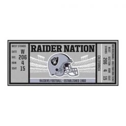 Fanmats Oakland Raiders Ticket Runner, 30"x72"