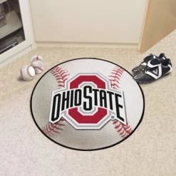 Fanmats Ohio State Baseball Mat, 27" dia.
