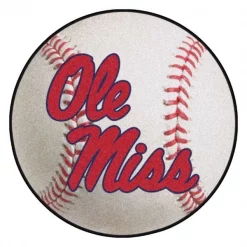 Fanmats Ole Miss Baseball Mat, 27" dia.