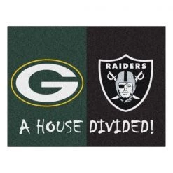 Fanmats Packers-Raiders House Divided Rug