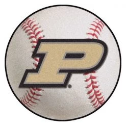 Fanmats Purdue, P, Baseball Mat, 27" dia.