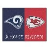 Fanmats Rams-Chiefs House Divided Rug