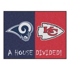 Fanmats Rams-Chiefs House Divided Rug