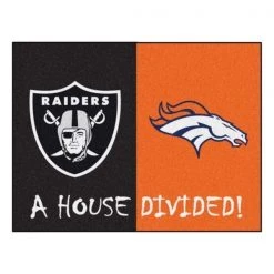Fanmats Raiders-Broncos House Divided Rug