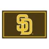 Fanmats San Diego Padres, Brn/Yl, 4 ft.x6 ft. Rug -Rugs&Mats Official Shop Grainger G5763821