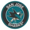 Fanmats San Jose Sharks Roundel Mat, 27" dia. -Rugs&Mats Official Shop Grainger G5764759