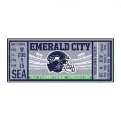 Fanmats Seattle Seahawks Ticket Runner, 30"x72"