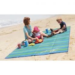 Camco HANDY MAT W/STRAP, BLUE/GREEN STRIPES, 60INX78IN, BILINGUAL -Rugs&Mats Official Shop Meyer20Distributing20Inc 42805xx8xxZxxc5242a