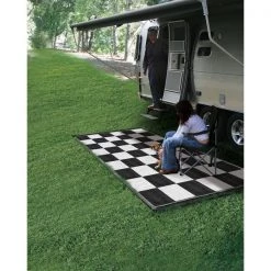 Camco OUTDOOR MAT, 6FT X 9FT, BLACK/WHITE CHECKERED -Rugs&Mats Official Shop Meyer20Distributing20Inc 42884xx4xxZxx0c9a25