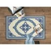 Deerlux Transitional Living Room Area Rug with Nonslip Backing, Blue Medallion Pattern, 4 x 6 ft Small -Rugs&Mats Official Shop Quickway20Imports20Inc 653267xx90bbdf