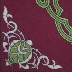 Deerlux Transitional Living Room Area Rug with Nonslip Backing, Red Medallion Pattern, 4 x 6 ft Small -Rugs&Mats Official Shop Quickway20Imports20Inc 653386xx72b700